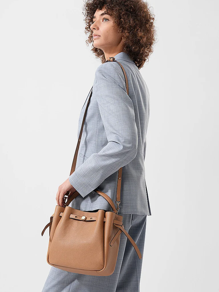 TORY BURCH Bolso de piel - Bucket Bag ROMY marrón